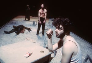 Michael Sheen in The Ends of the Earth at the National Theatre, February 1996.