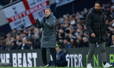 Ange Postecoglou (left) and Manchester United’s Ruben Amorim