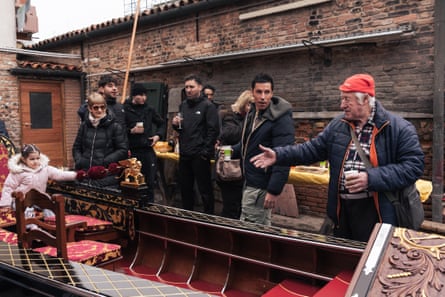 The launch celebration of a newly built gondola at Squero Tramontin