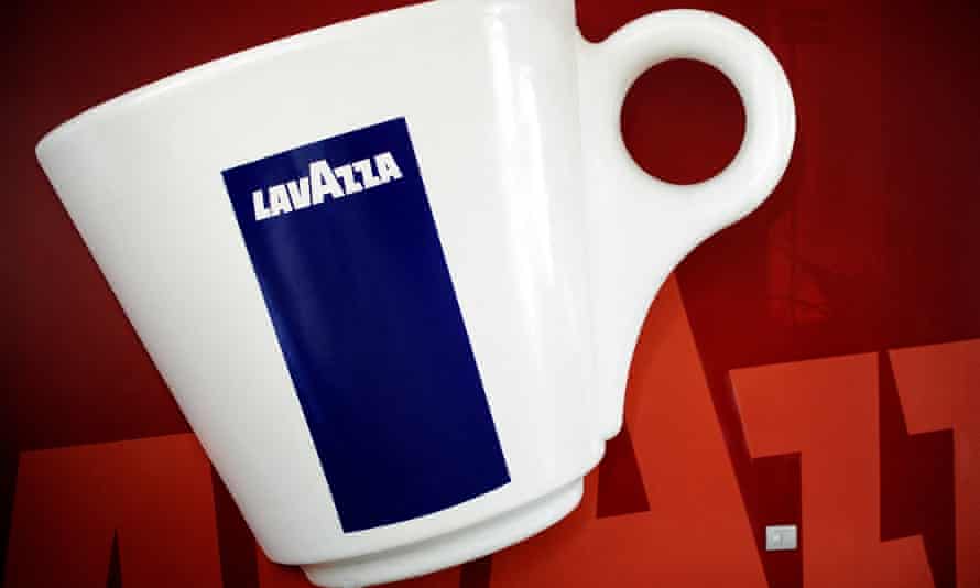 A Lavazza’s espresso coffee cup installation at the headquater in Turin