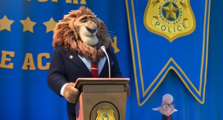 Mayor Lionheart (JK Simmons) and Assistant Mayor Bellwether (Jenny Slate).