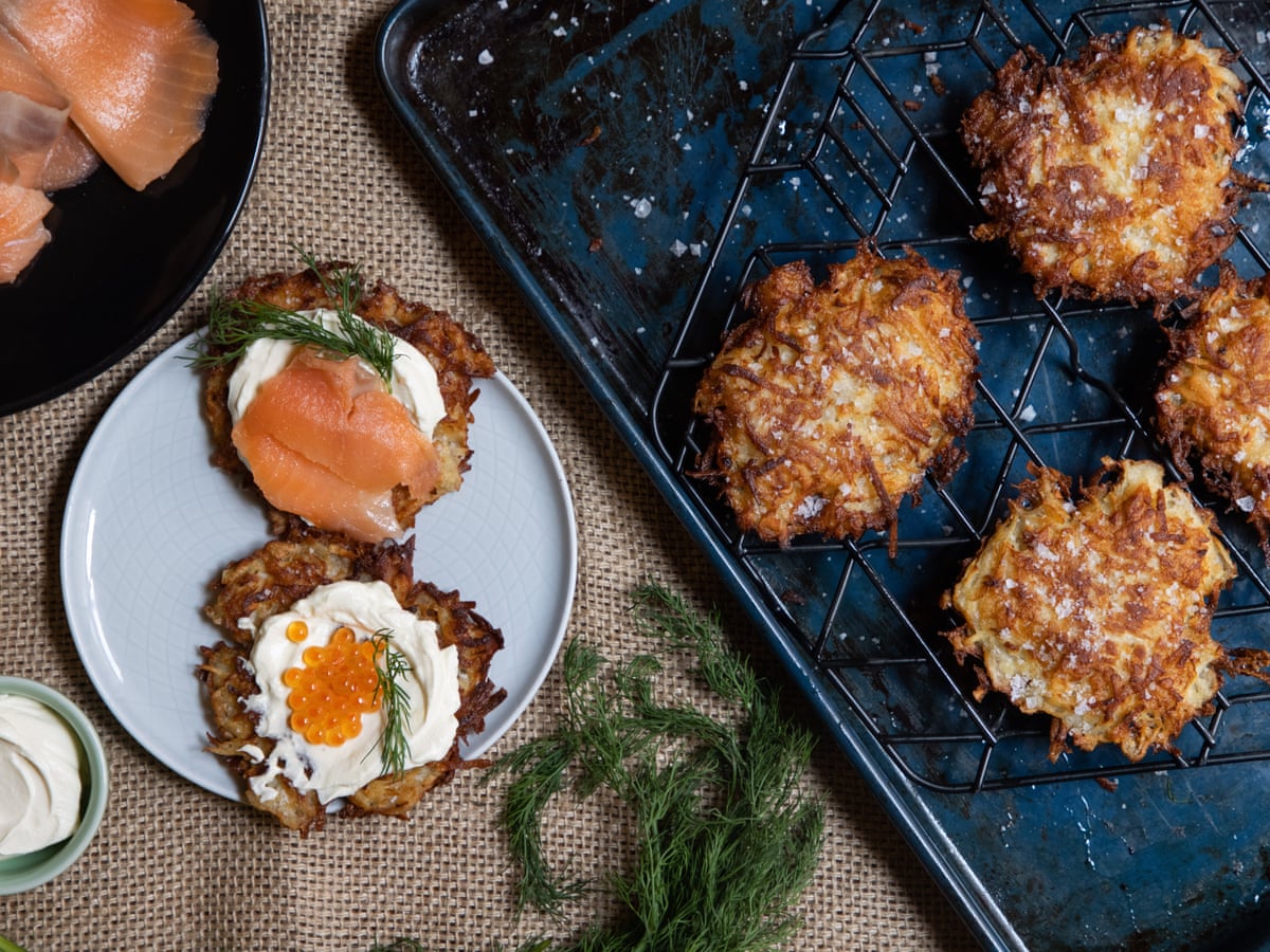 breakfast with alice zaslavsky parsnip and potato latkes recipe australian food and drink the guardian