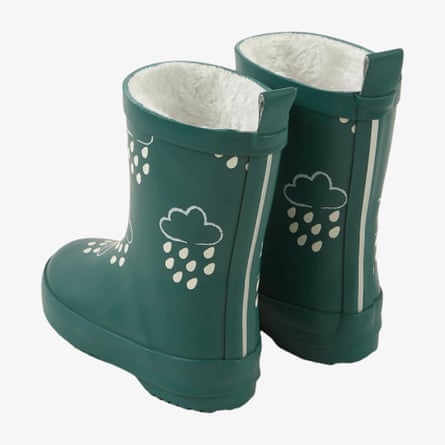 Grass & Air Spruce Green Colour-Changing Kids wellies
