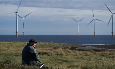 The EDF energy offshore wind farm near Redcar, North Yorkshire.