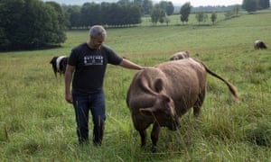 Mike Salguero, founder of ButcherBox, in field.