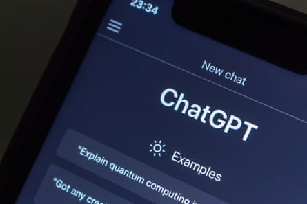 The ChatGPT bot seen on an iPhone.