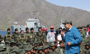 Nicolás Maduro at Turiamo naval base in Aragua on Sunday. 2818.jpg?width=300&quality=85&auto=forma