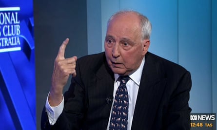 Paul Keating speaks at the National Press Club in March