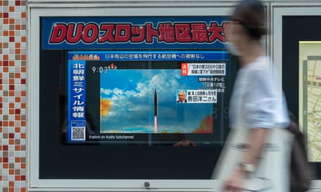 North Korea fired a mid-range ballistic missile which flew over Japan