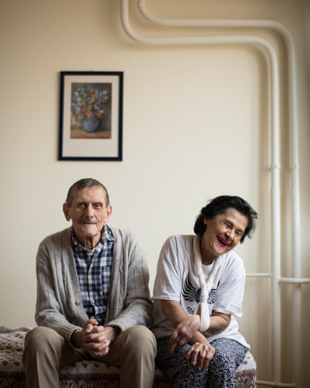 Stjepan Getto, 83, with Jelica Getto, 61, in the home they share