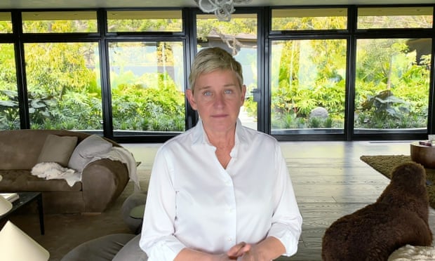 DeGeneres at home in Los Angeles during the Covid-19 lockdown in March