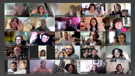 2025’s Virtual Exchange in action – a computer screen showing individuals in a Zoom call
