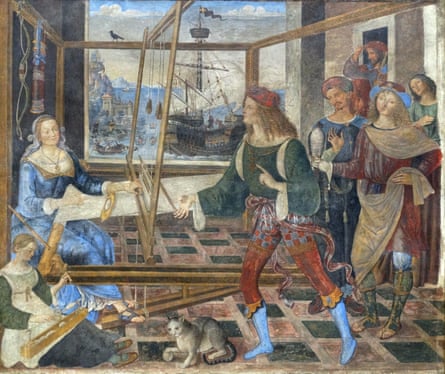 Penelope with the Suitors, about 1509, by Pinturicchio.