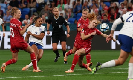Lauren James lets fly from outside the box to give England the lead