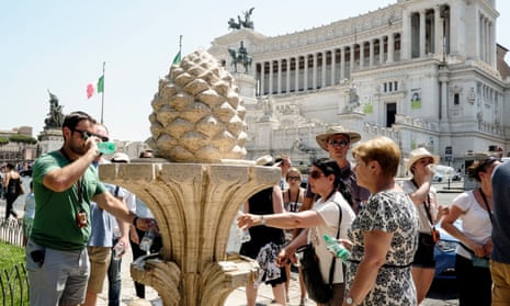 In Rome, it is easy to fill your bottle with water from a fountain.