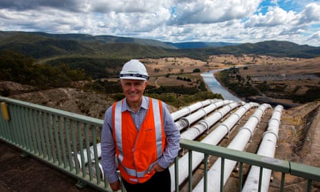 Australian Prime Minister Malcolm Turnbull visiting the Tumut 3 power station at the Snowy Hydro Scheme in Talbingo, in the Snowy Mountains.