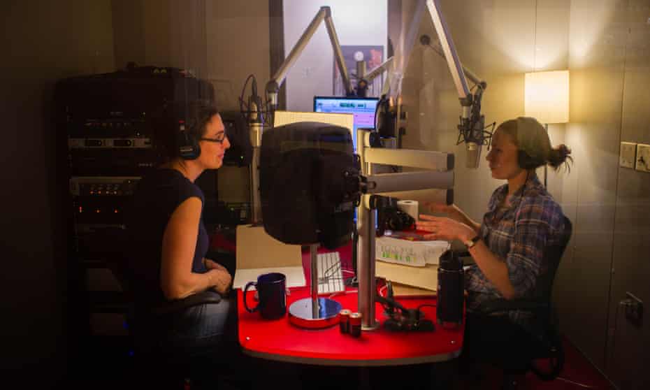 Sarah Koenig and Dana Chivvis in the Serial studio