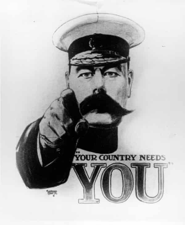 Where it all began … a British first world war army recruitment poster featuring Lord Kitchener.