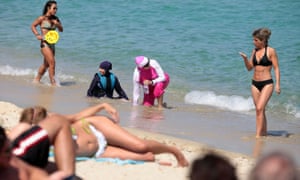 Women on the beach in the south of France.