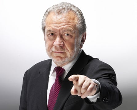 Sir Alan Sugar in The Apprentice.