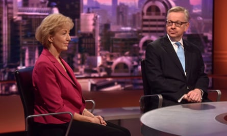 Andrea Leadsom and Michael Gove on the Andrew Marr Show in July.