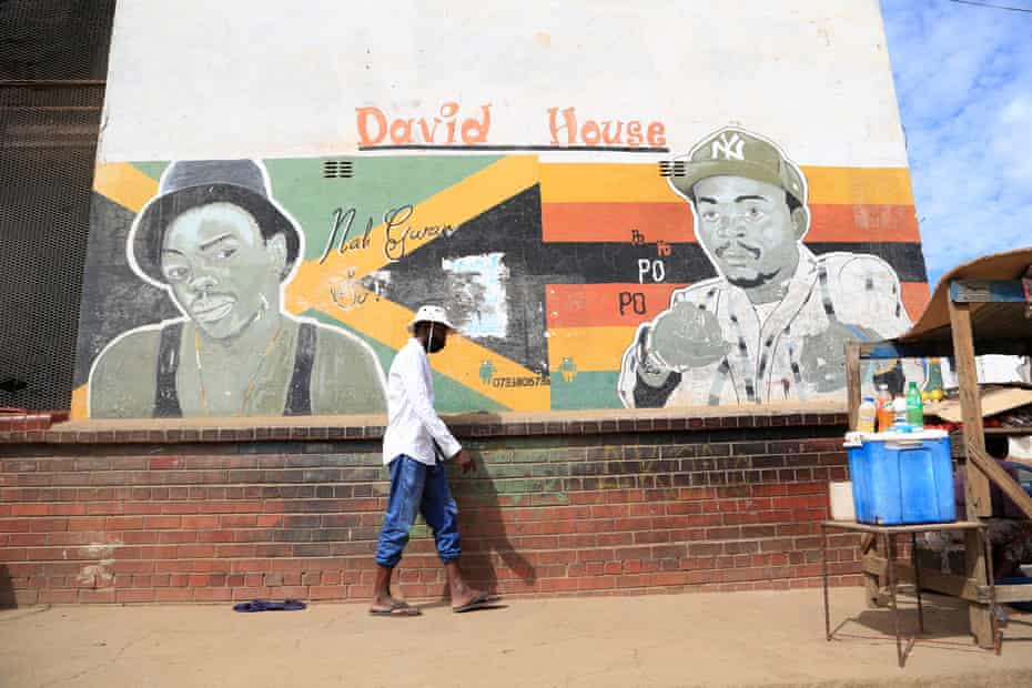 Grafik der beliebten Zimdancehall-Künstler in Mbare, Simbabwe