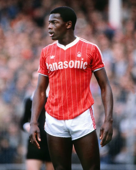 Justin Fashanu playing for Nottingham Forest, 1982.