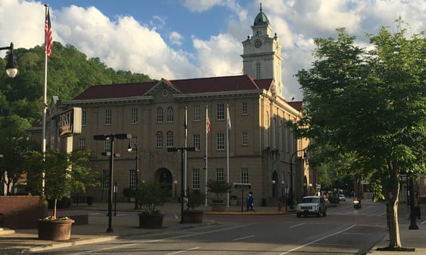 The courthouse in Pikeville, Kentucky, where the neo-Nazi rally will take place.