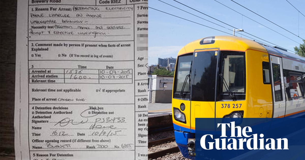 man arrested after charging iphone on london overground train iphone the guardian