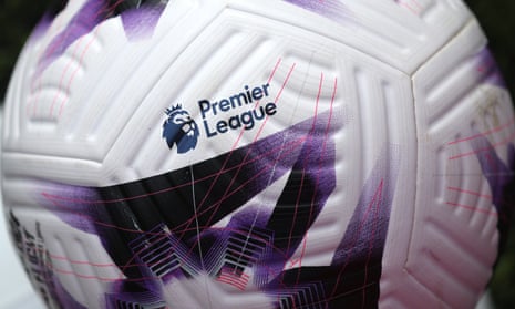 A close-up of a Premier League football