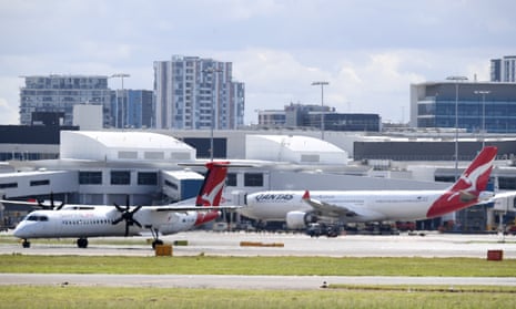 Qantas aircraft at Sydney airport. The airlines has slashed international flights by 90% until the end of May.