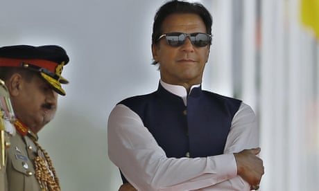 Imran Khan attends a military parade to mark Pakistan National Day in Islamabad in March