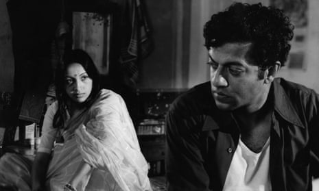 Girish Karnad, right, with Abha Dhulia in the 1976 film Manthan (Churning).
