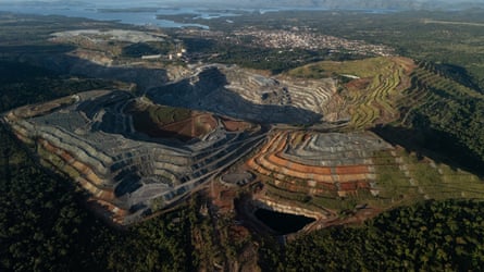 Aerial view of a mine