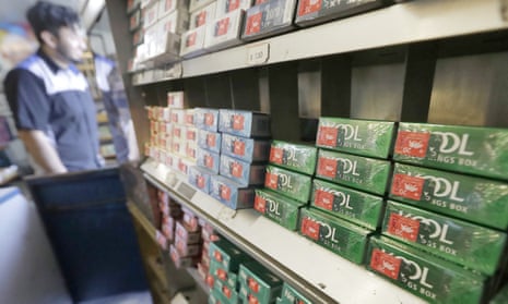 Menthol cigarettes and other tobacco products at a store in San Francisco.