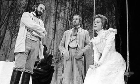 Jonathan Pryce, Michael Gambon and Greta Scacchi in Uncle Vanya at the Vaudeville theatre in 1988.