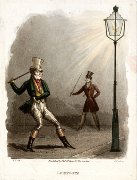 Gaslight allows high-jinks, circa 1820.