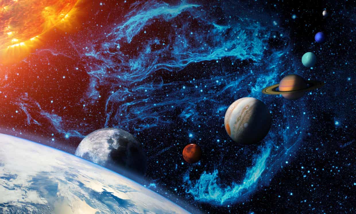 <div class=__reading__mode__extracted__imagecaption>Digital illustration of Earth, the other planets in the solar system and a stellar nebula in outer space. Illustration: rbkomar/Getty Images<br>Digital illustration of Earth, the other planets in the solar system and a stellar nebula in outer space. Illustration: rbkomar/Getty Images</div>