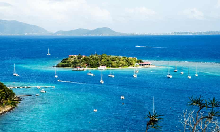Yachts sailing in the British Virgin Islands