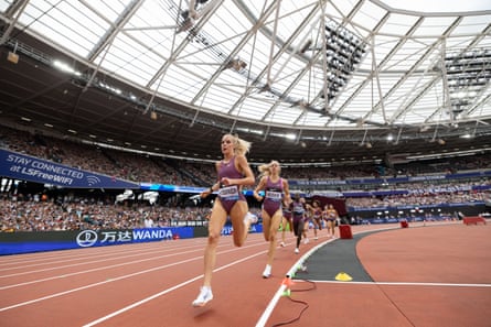 Keely Hodgkinson competes astatine successful a Diamond League arena astatine nan London Stadium successful 2024