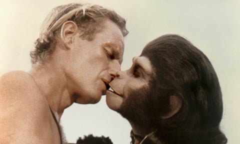 Monkey magic … Charlton Heston and Kim Hunter in Planet of the Apes.