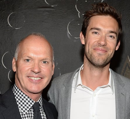 Actor Michael Keaton with his son, songwriter Sean Douglas, in 2015