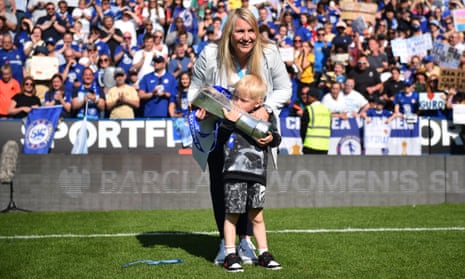 Emma Hayes and her son, Harry