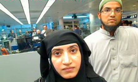 Tashfeen Malik and Syed Farook caught on camera at O’Hare airport in Chicago in2014. Eighteen months later they killed 14 people in San Bernardino, California