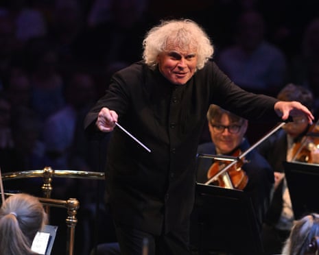 simon rattle conducting the LSO at the Proms.Photo by Mark Allan