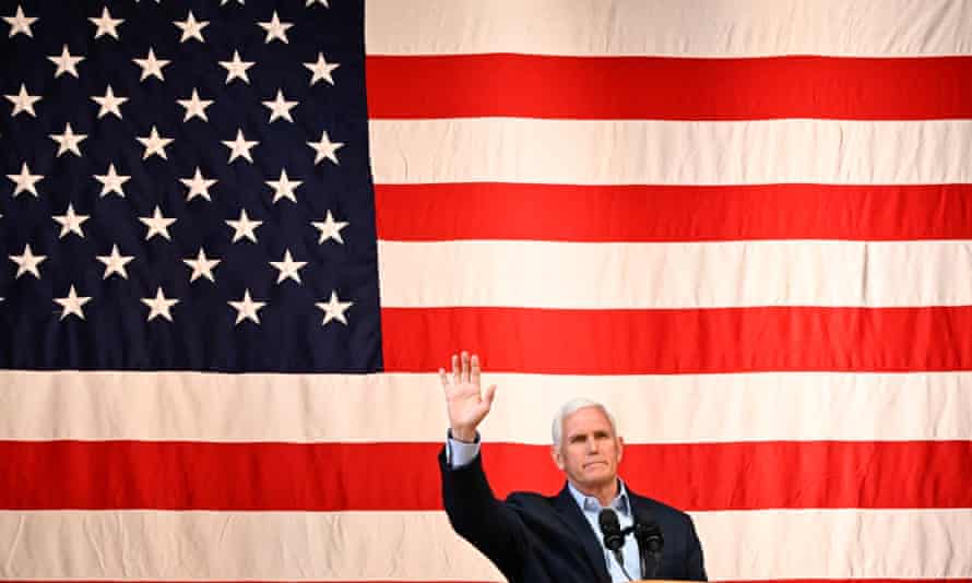 Mike Pence campaigns for Georgia governor Brian Kemp in Kennesaw on Monday.