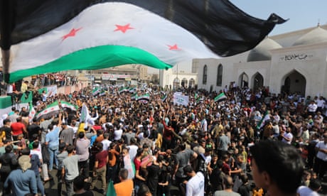 Protestas contra el régimen de Bashar al-Assad en Alepo, norte de Siria