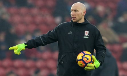 Brad Guzan is currently stewing on Middlesbrough’s bench.
