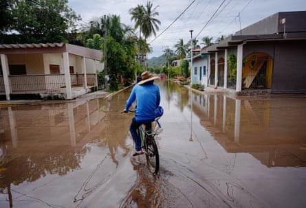 Hurricane Simon has flooded streets in towns along Mexico’s Pacific coast.