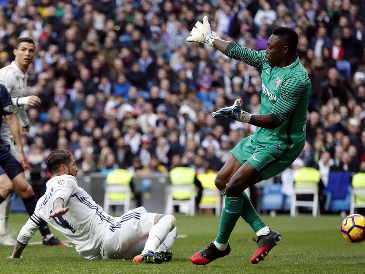 Real Madrid S Sergio Ramos Bounces Back With Double To See Off Malaga La Liga The Guardian